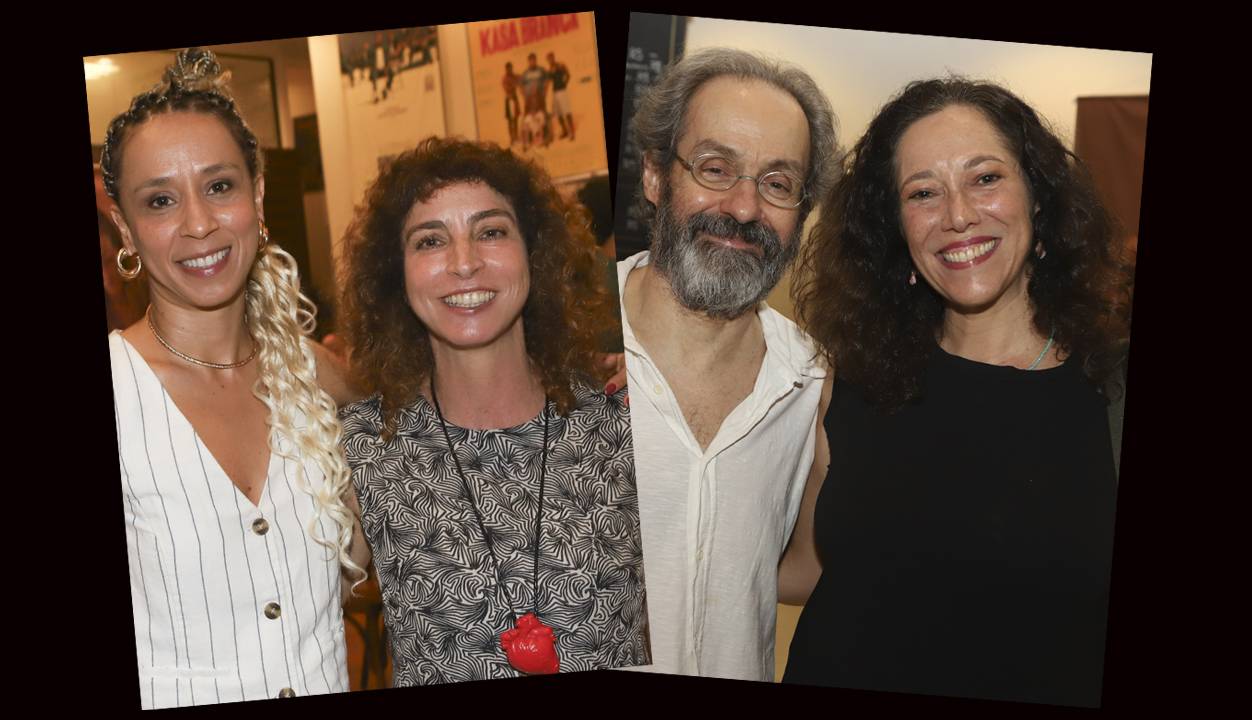 Pré-estreia de "Os sapos": Thalita Carauta com a novelista Rosane Svartman, e Daniel Dantas com a diretora Clara Linhart