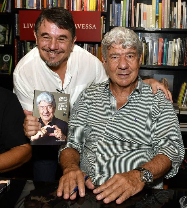 Sergio França, editor do livro, e Joel Santana