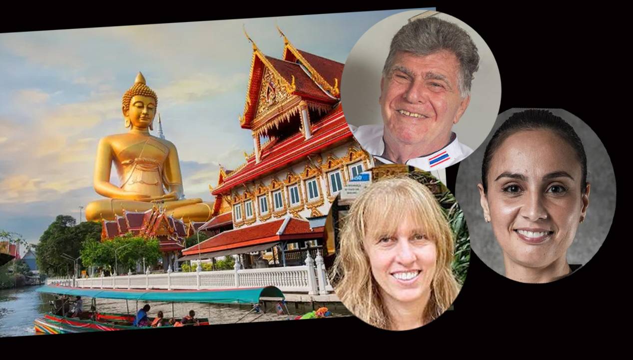 David Zisman, do Nam Thai; Denise Preciado (cabelos curtos), do Togu; e Ana Carolina Garcia, do Càm O'n Thai Food