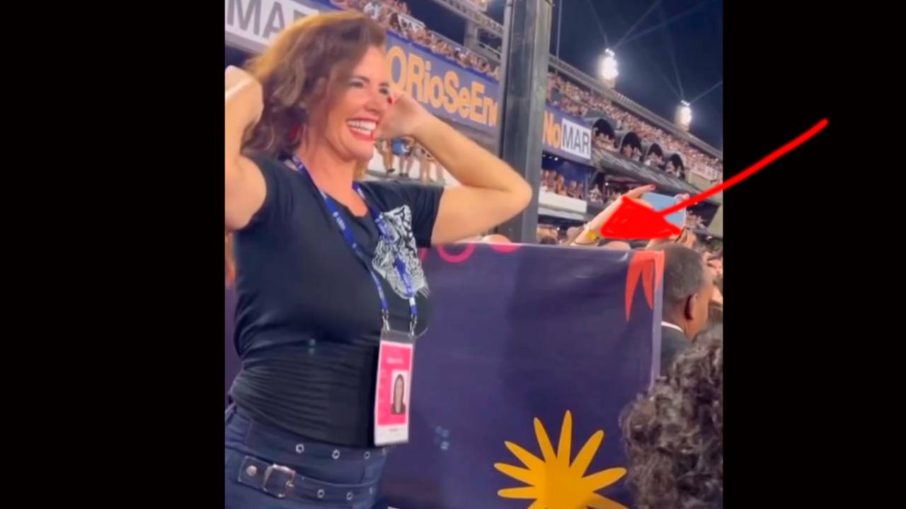 Luma de Oliveira no último carnaval, dando o exemplo de como os "tapum