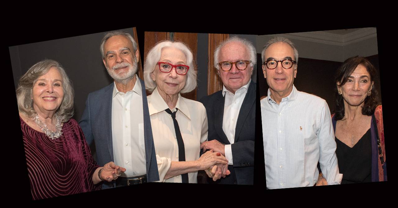 Rosiska Darcy e Max Perlingeiro; Fernanda Montenegro e Joaquim Falcão; Gisela e João Roberto Marinho