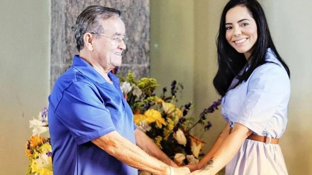 Monique Elias, com o ex-marido, Itamar Serpa, fundador da Embelleze