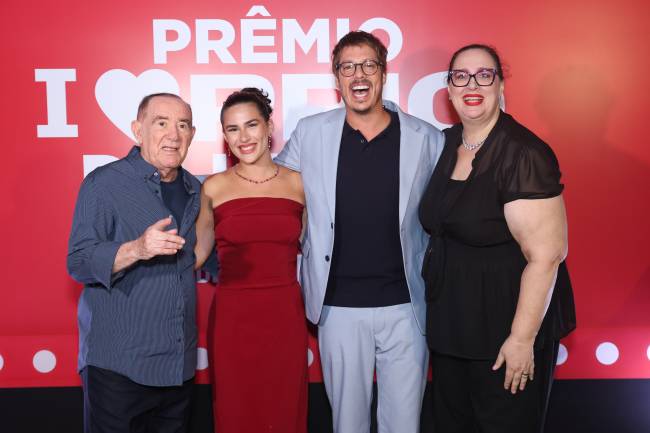 Renato Aragão, Livian Aragão, Fabio Porchat e Porchat e Lilian Taranto