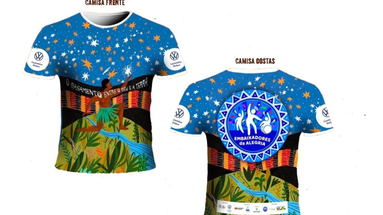 Camisa do Embaixadores da Alegria no Caranaval 2025