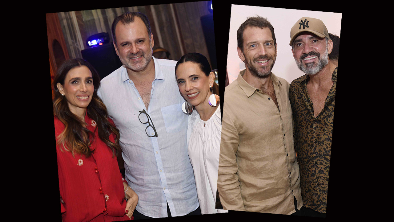 Anne e Erick Figueira de Mello com Chris Laclau; Antonio Bokel e Beto Silva