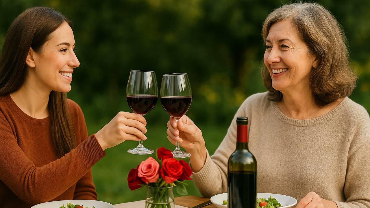 Dia das Mães com vinho