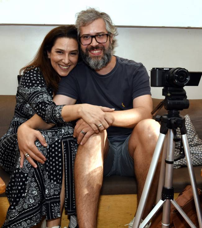 _DSC8455 O casal de atores Renata Castro e Léo Castro - 1ª leitura do monólogo O TEMPO DELA - ABRIL 2025 - CG