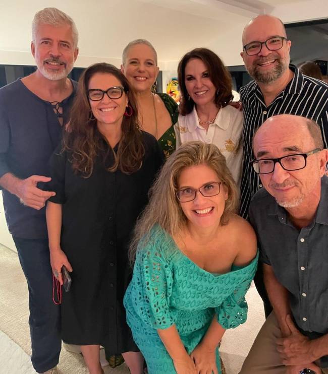Ricardo Linck, Simone Ruiz, Marcia Dsitzer, Regina Martelli, Marcelo Camacho, Angélica Lopes e Joaquim Ferreira dos Santos