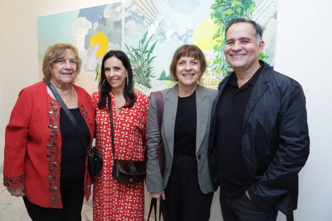 Glauce Milhazes, Christiane Laclau, Marcia Milhazes e Alberto Saraiva