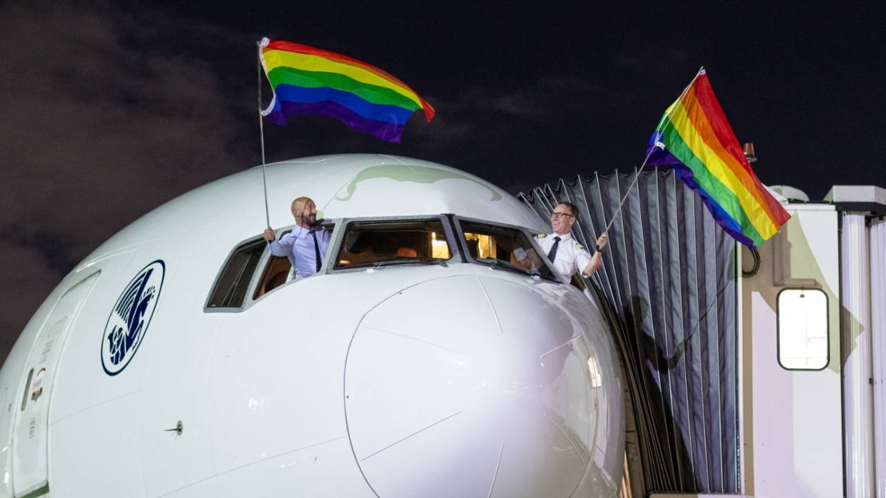Voo pride da Air France no Rio de Janeiro