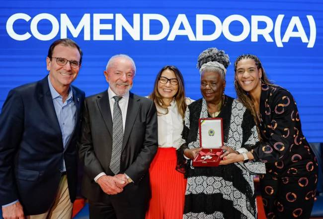 Eduardo Paes, Lula, Janja, Conceição Evaristo e Anielle Franco