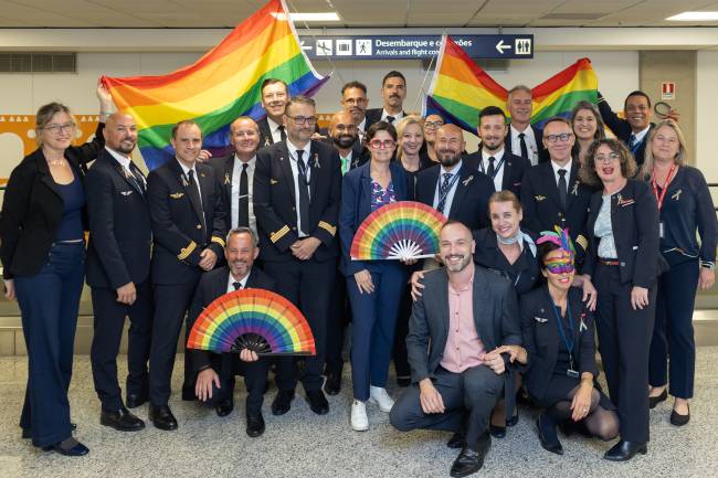 IMG_8160 Tripulação do voo pride da Air France no Rio