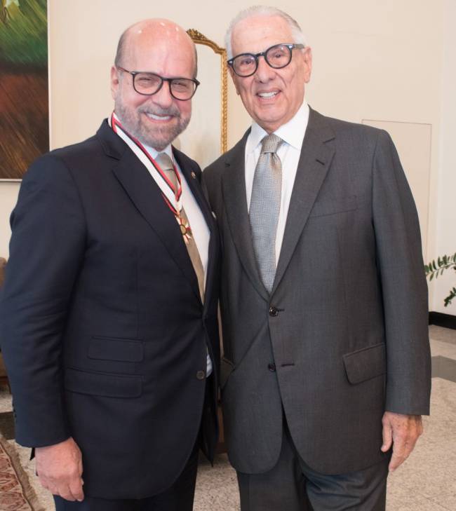 Luiz Felipe Francisco com Carlos Eugênio Lopes