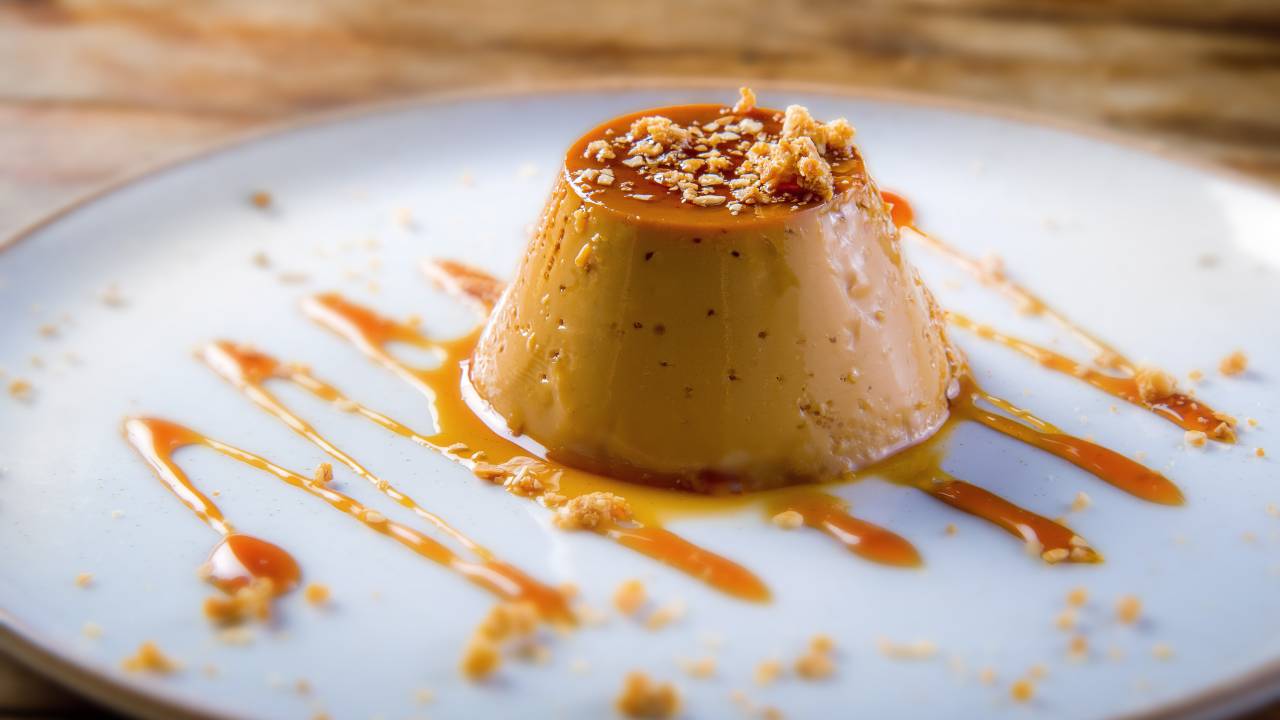 Pudim com doce de leite uruguaio do Pobre Juan