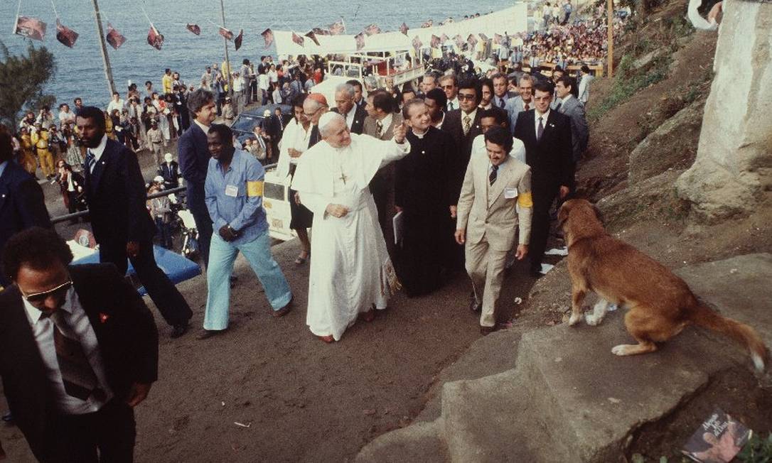 Papa João Paulo visita o Morro do Vidigal em 2/7/1980