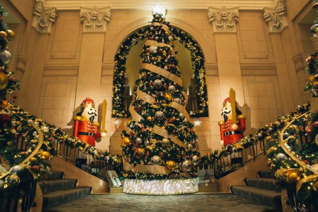 peninsula lobby natal Decoração de Natal no Lobby do Peninsula New York