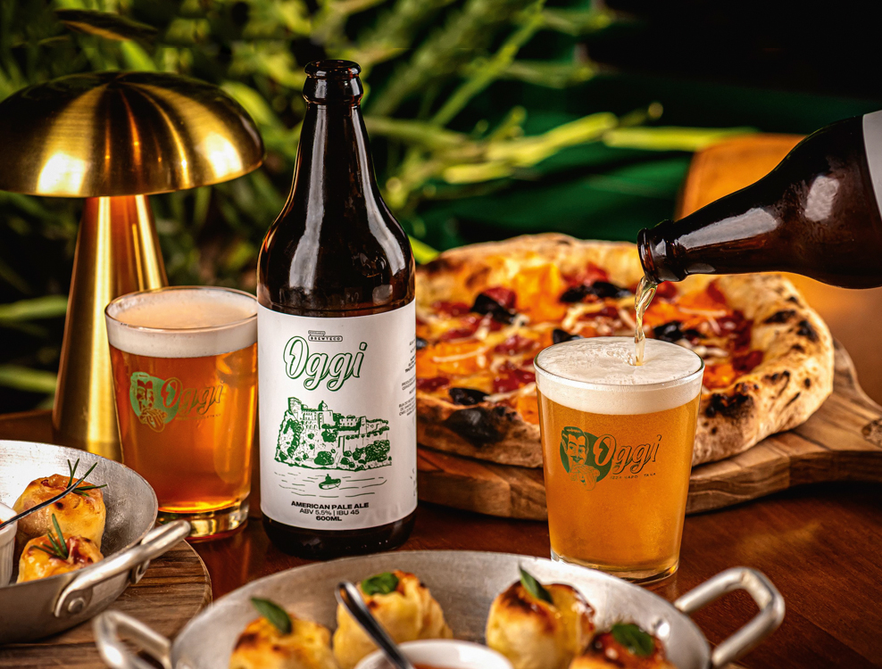 Oggi Pizza: cerveja nova em parceria com o Brewteco