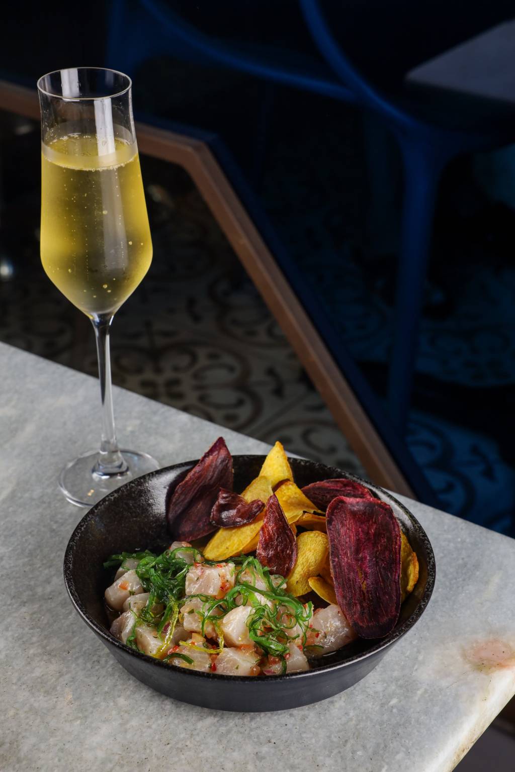 Belisco_Ceviche de Namorado com Wakame_crédito Taís Barros (1) ceviche sem leite de tigre do Belisco Bar