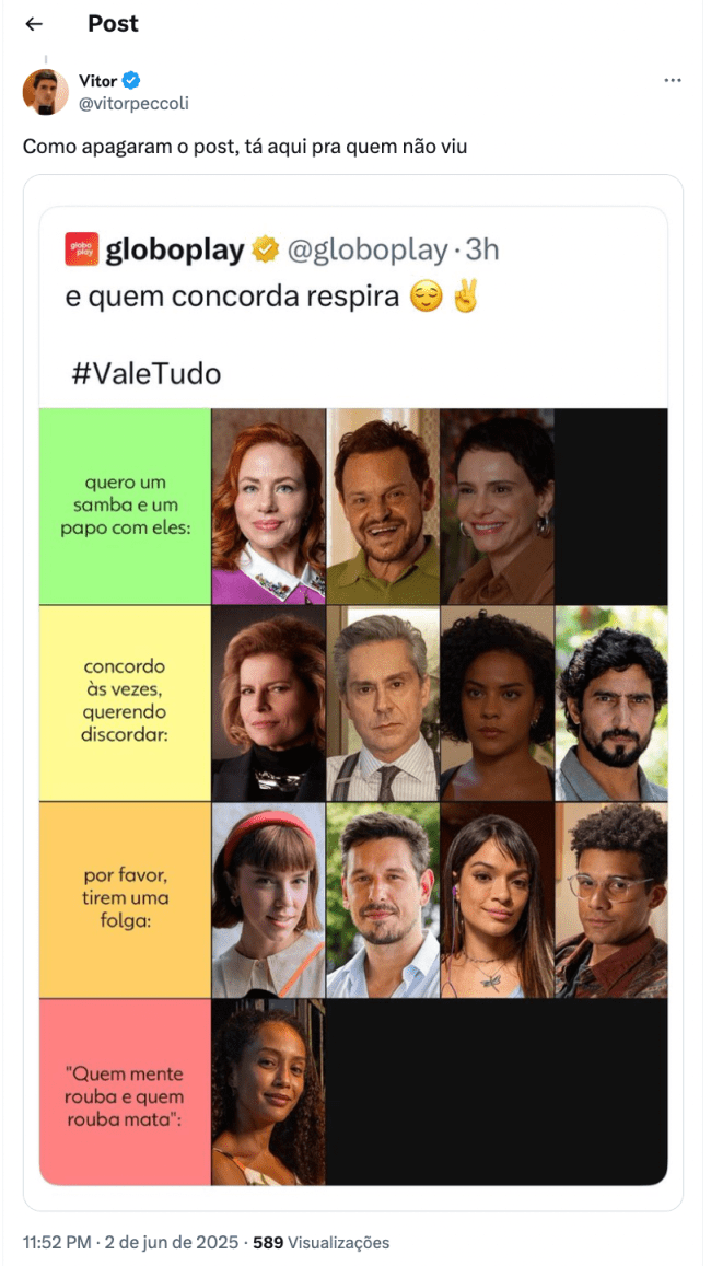 Mal-estar: publicação em tom de brincadeira foi excluída do X