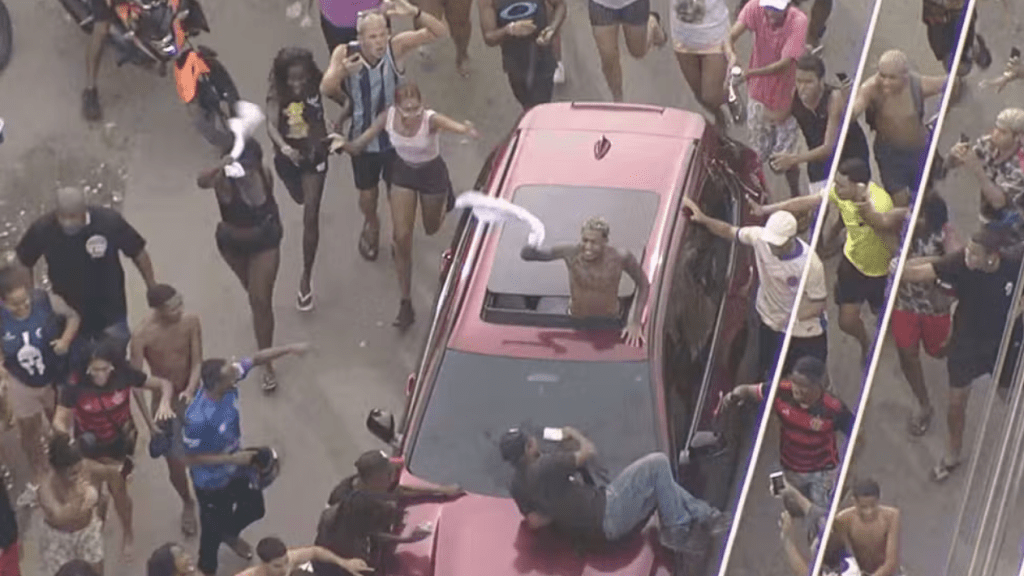 MC Poze do Rodo é solto e agentes da Seap contêm fãs com spray de pimenta