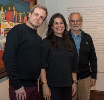 Eduardo Taulois com Fernanda Lopes e Max Perlingeiro