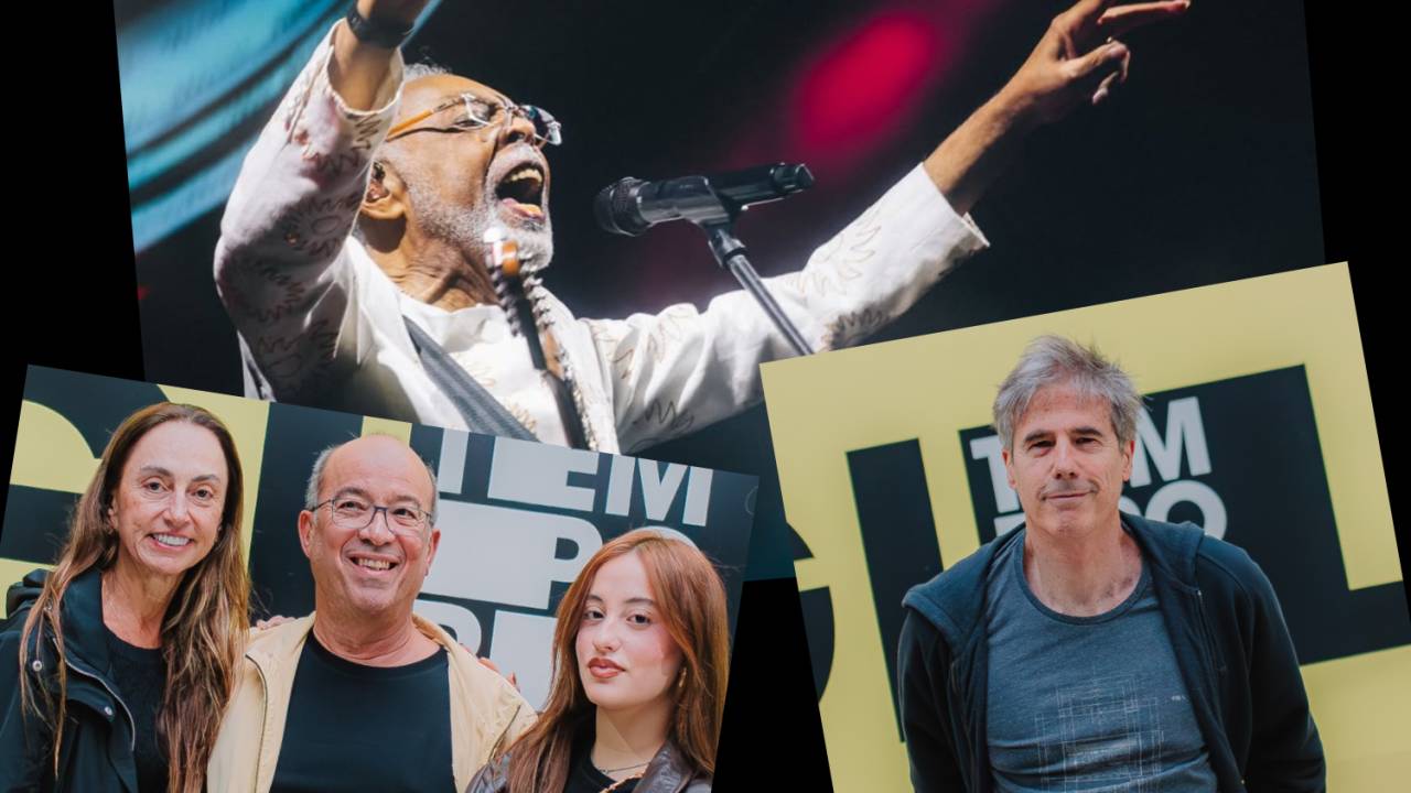 Gilberto Gil; Vania e José Roberto Marinho e Nina Marinho; Walter Salles Jr.
