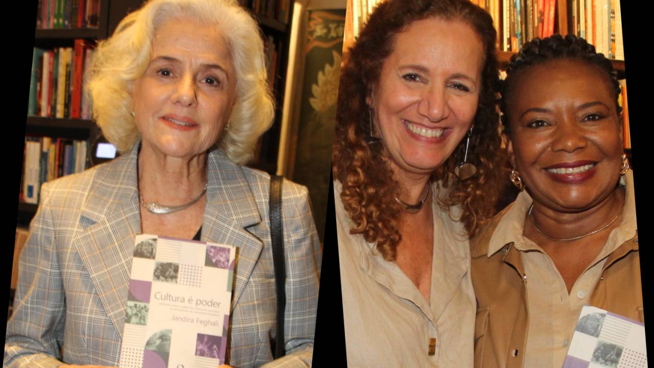 Marieta Severo e Jandira Feghali com Margareth Menezes