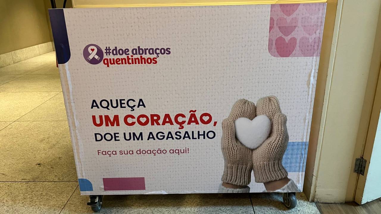 Campanha Doe Abraços Quentinhos, do Shopping Metropolitano Barra, vai até 18 de junho