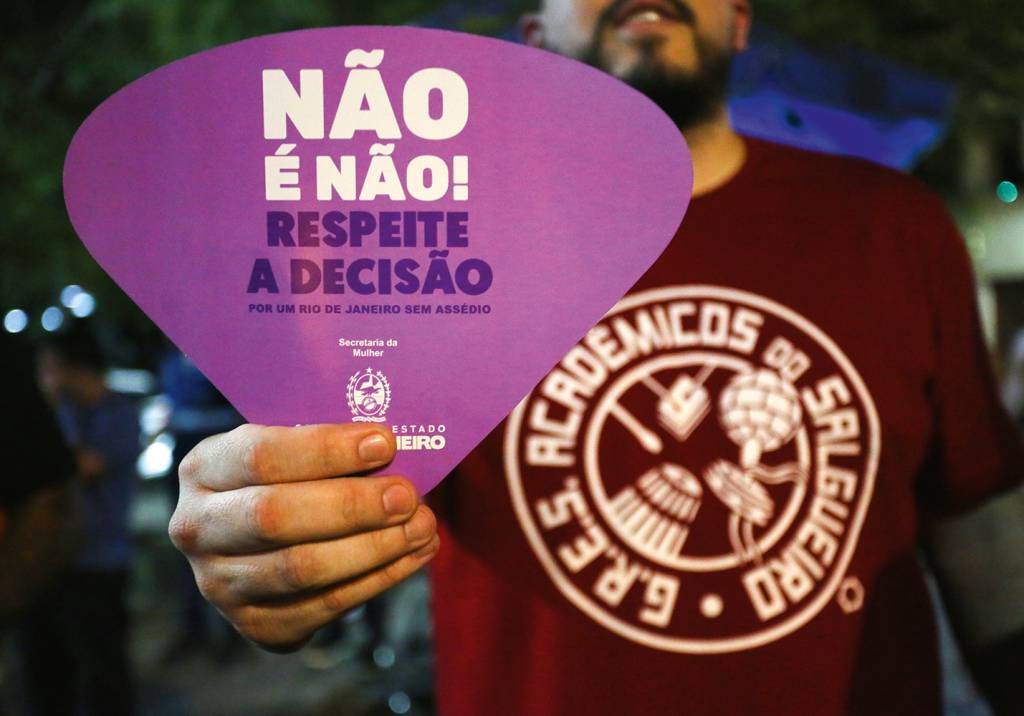 Não é Não no ensaio de rua do Acadêmicos do Salgueiro Protocolo Não é Não: