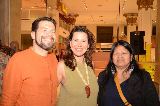 DJ MAN, Érika Nascimento e Sandra Benites (Diretora de Artes Visuais da Funarte)