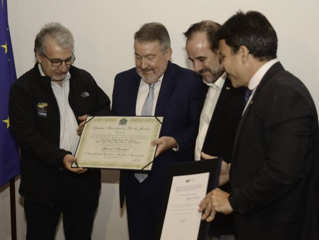 Roland Villard, Gérad Maréchal, Fred Monier e Carlo Caiado