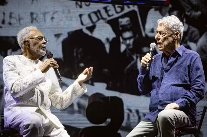 Chico Buarque e Gilberto Gil