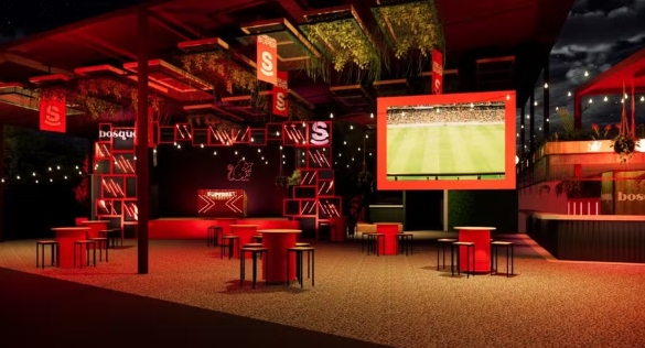 Casa Super Bet, do Bosque Bar Evento ocupa o Bosque Bar, no Jockey, reunindo torcedores com programação que vai até 25 de junho e retorna na final, em 13 de julho