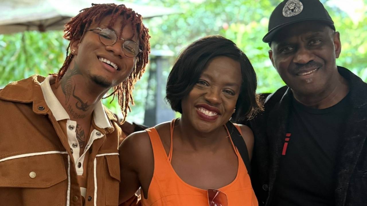 Viola Davis almoça com designer brasileiro