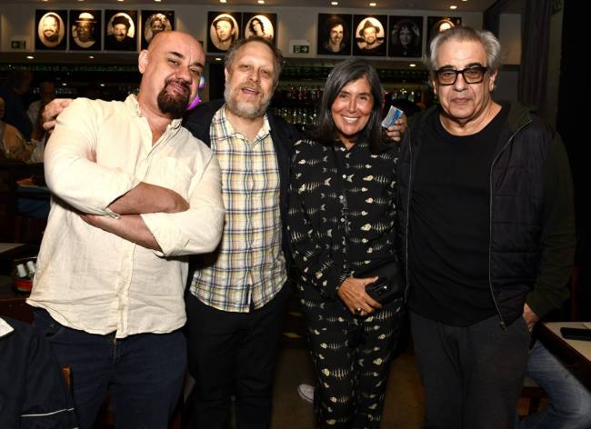 Sergio Cohn, Silvio Essinger, Carol Rosman e Sergio Zobaram