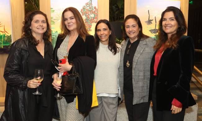 Michele Cohen, Flávia Curvello, Chris Laclau, Paula Barreto e Andrea Lins