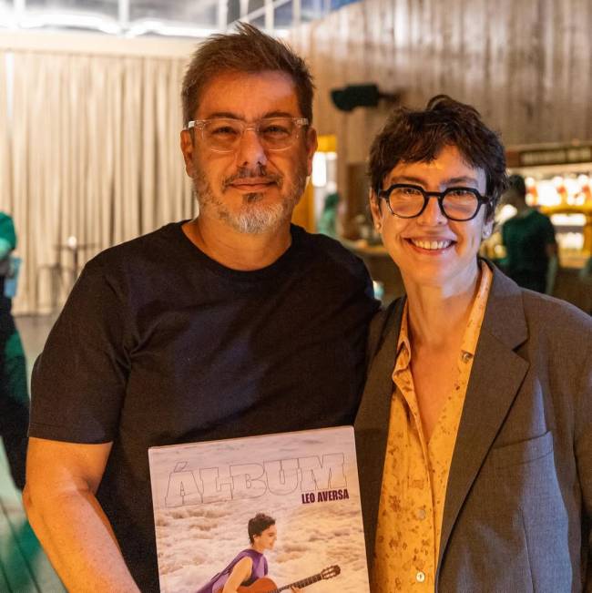 Leo Aversa e Adriana Calcanhotto (a capa do livro)