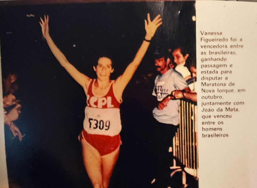 Vanessa campeã da Maratona do Rio 1982