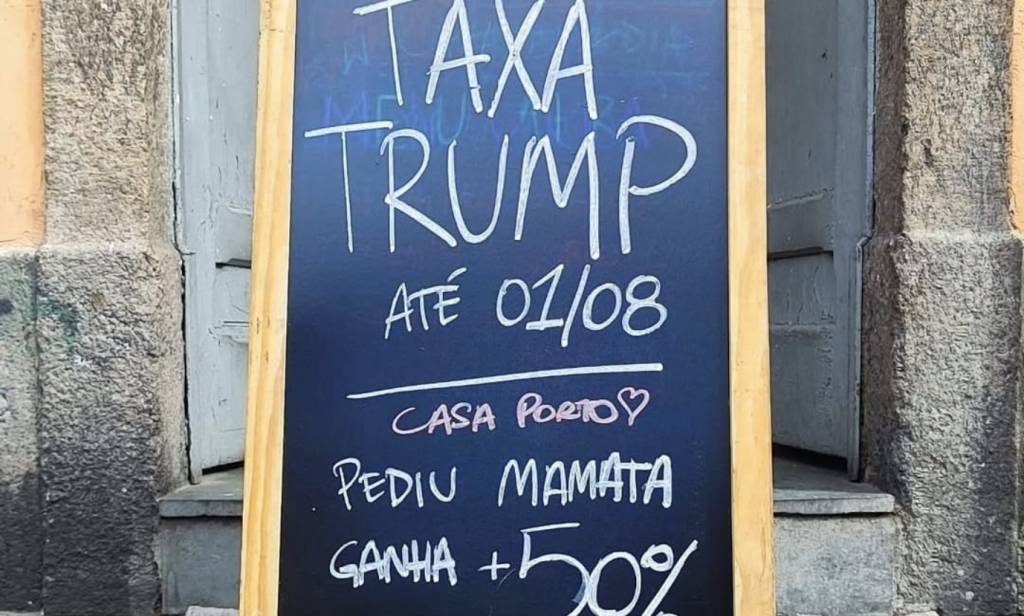 O humor carioca: Casa Porto faz piada com taxação de Trump