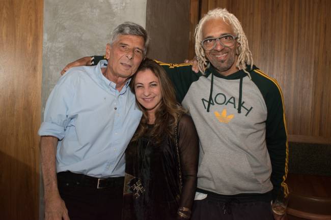 Bob Cardim com Christianne e Jorge Espírito Santo