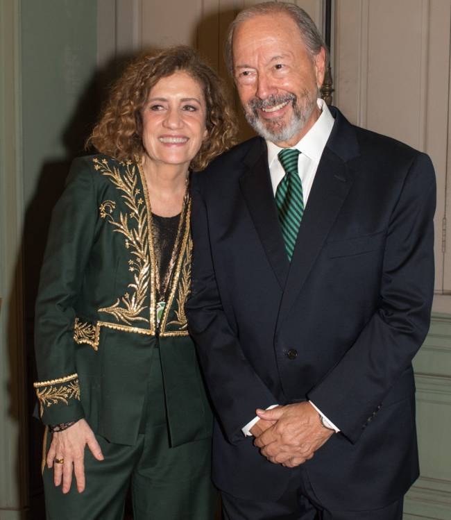 Miriam Leitão e Pedro Malan