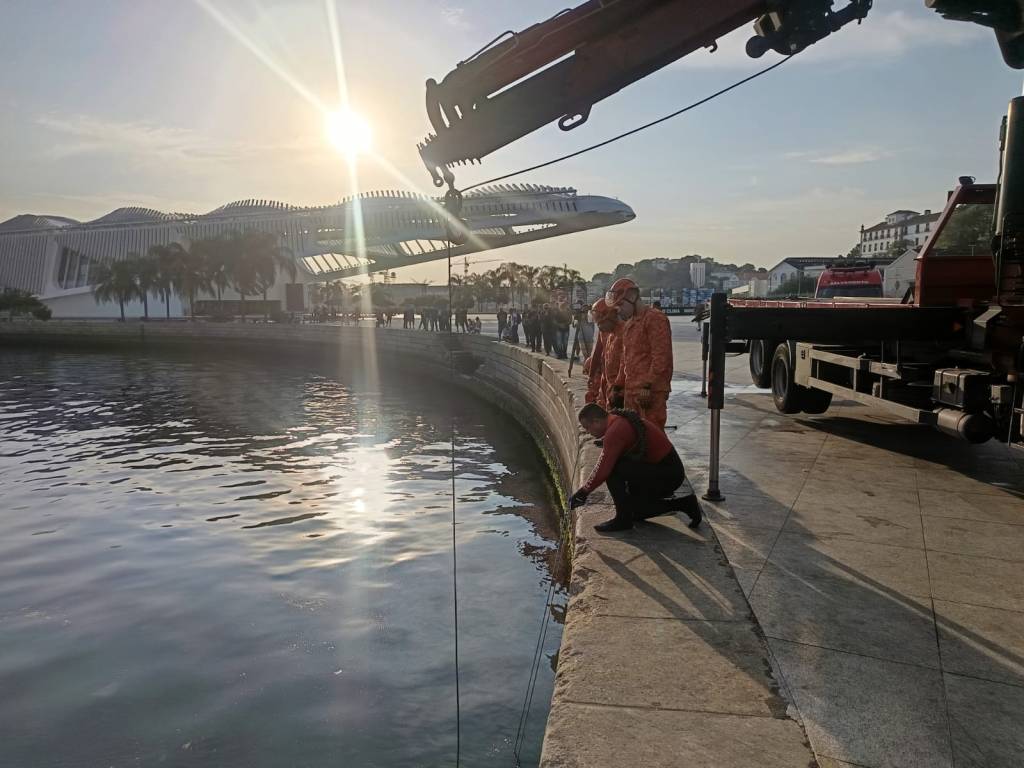 Dono de carro que caiu na Baía de Guanabara segue desaparecido