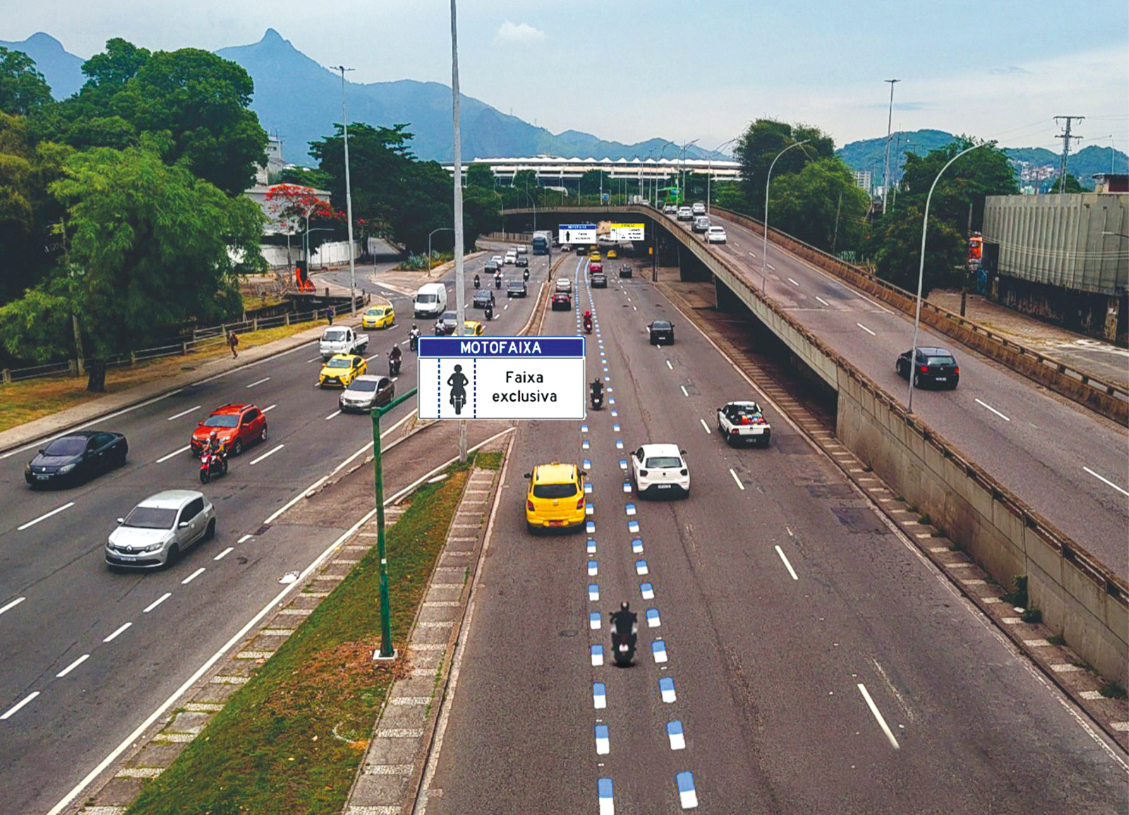 Ciclofaixas na Avenida Maracan&atilde;