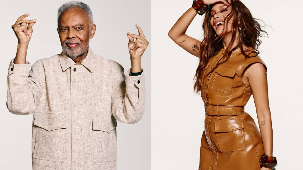 Anitta e Gilberto Gil na campanha da chegada da H&M no Brasil
