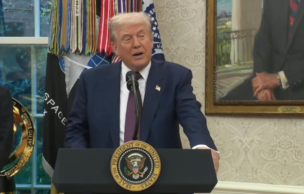 Trump em print do vídeo fake que circula na Internet