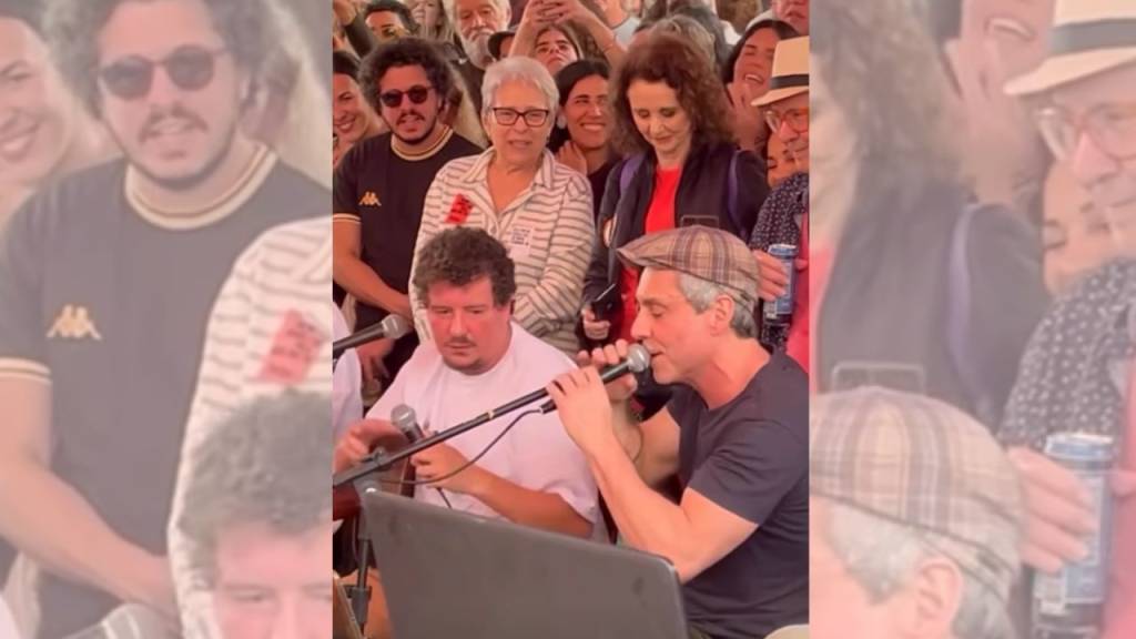 Alexandre Nero tira o terno do Marco Aurélio e canta em roda de samba