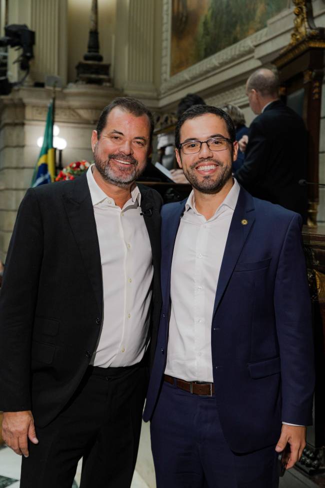 Miguel Pinto Guimarães e o vereador Pedro Duarte