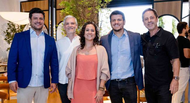 Rodrigo Chitarelli, Fernando Lanner, Lucia Lanne, Felipe Chitarelli e Márcio Tavares