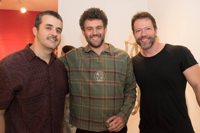 Caio Marcolini com Rodrigo Barreto e João Kist