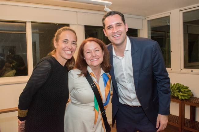 Julia Dias Leite, Rachel Payne e Eduardo Cavaliere